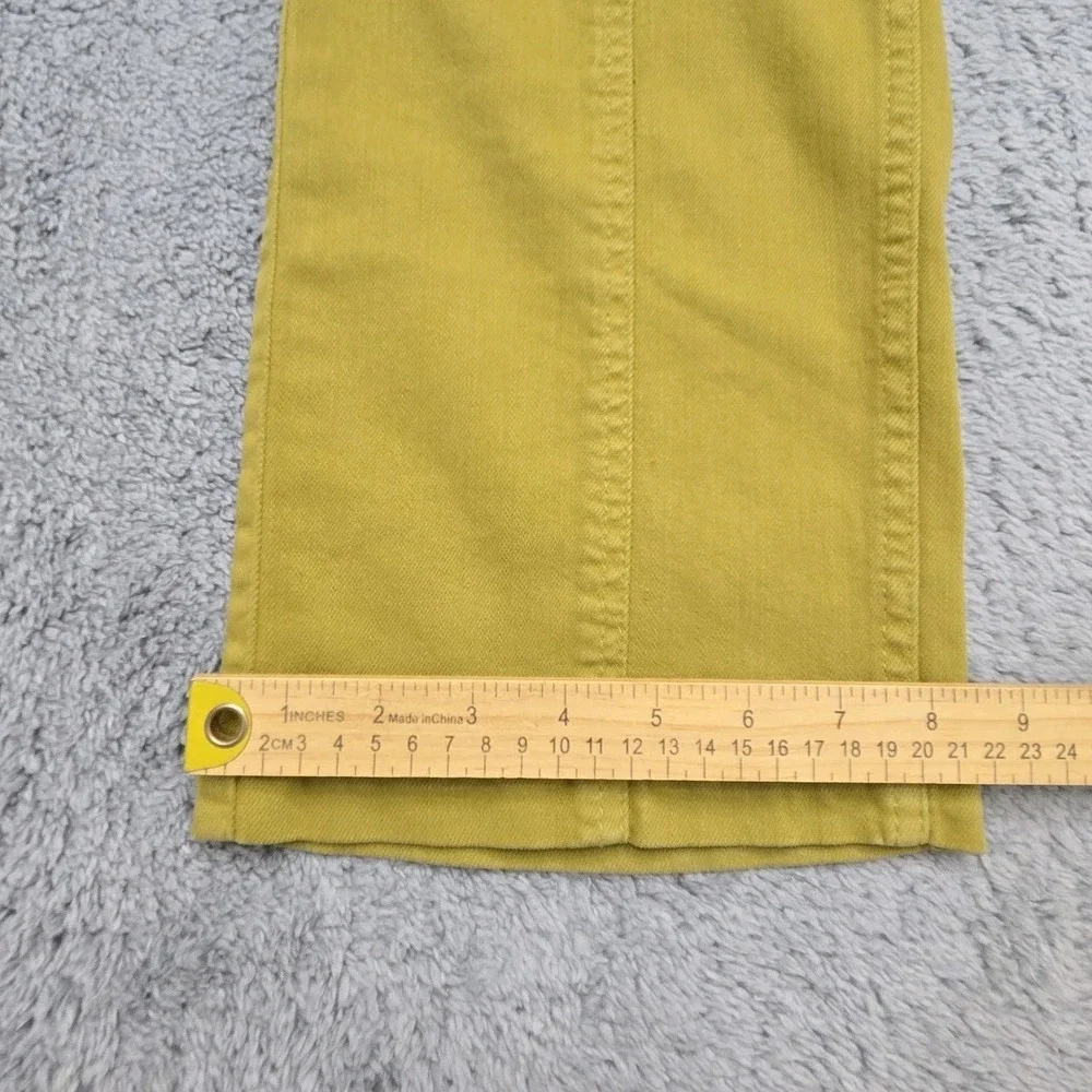 Judy Blue Garment Dyed High Waist Cargo Pants Matcha Green Straight Leg 9/29